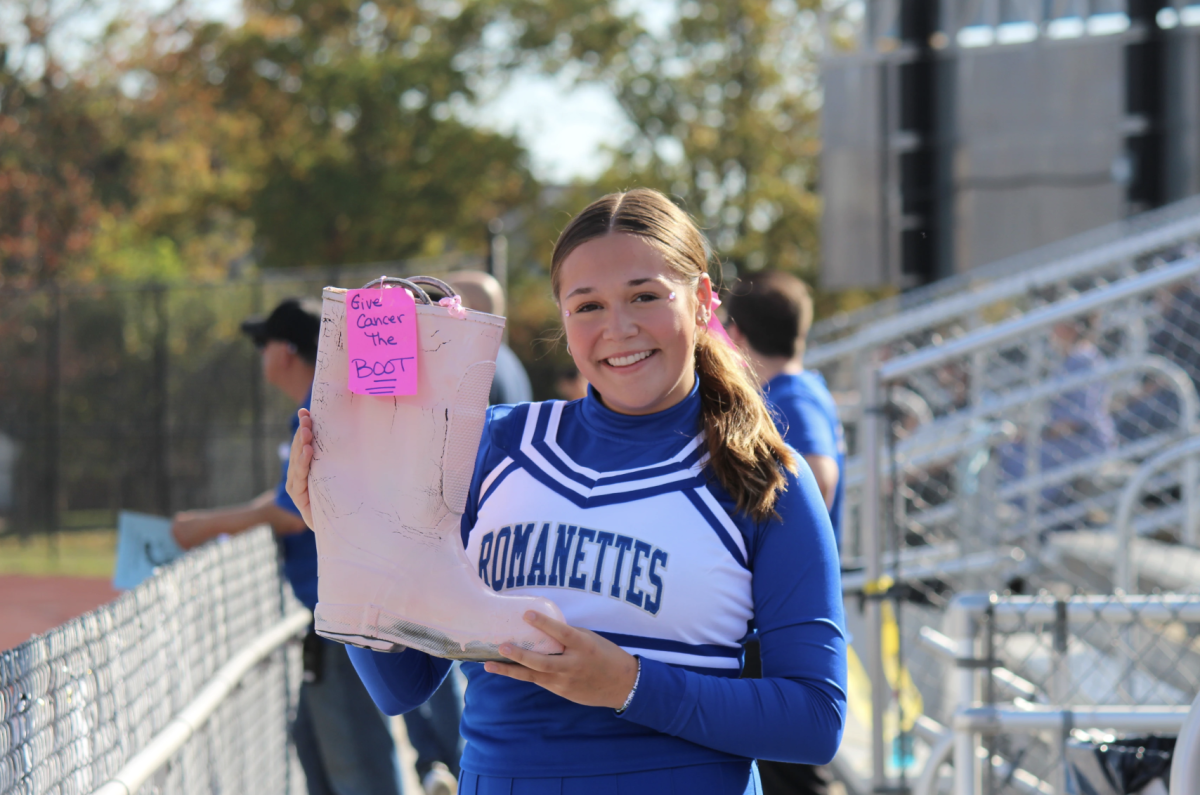 Key Club President Georgina Giannatsis raises money and awareness for breast cancer by collecting donations throughout the month of October.